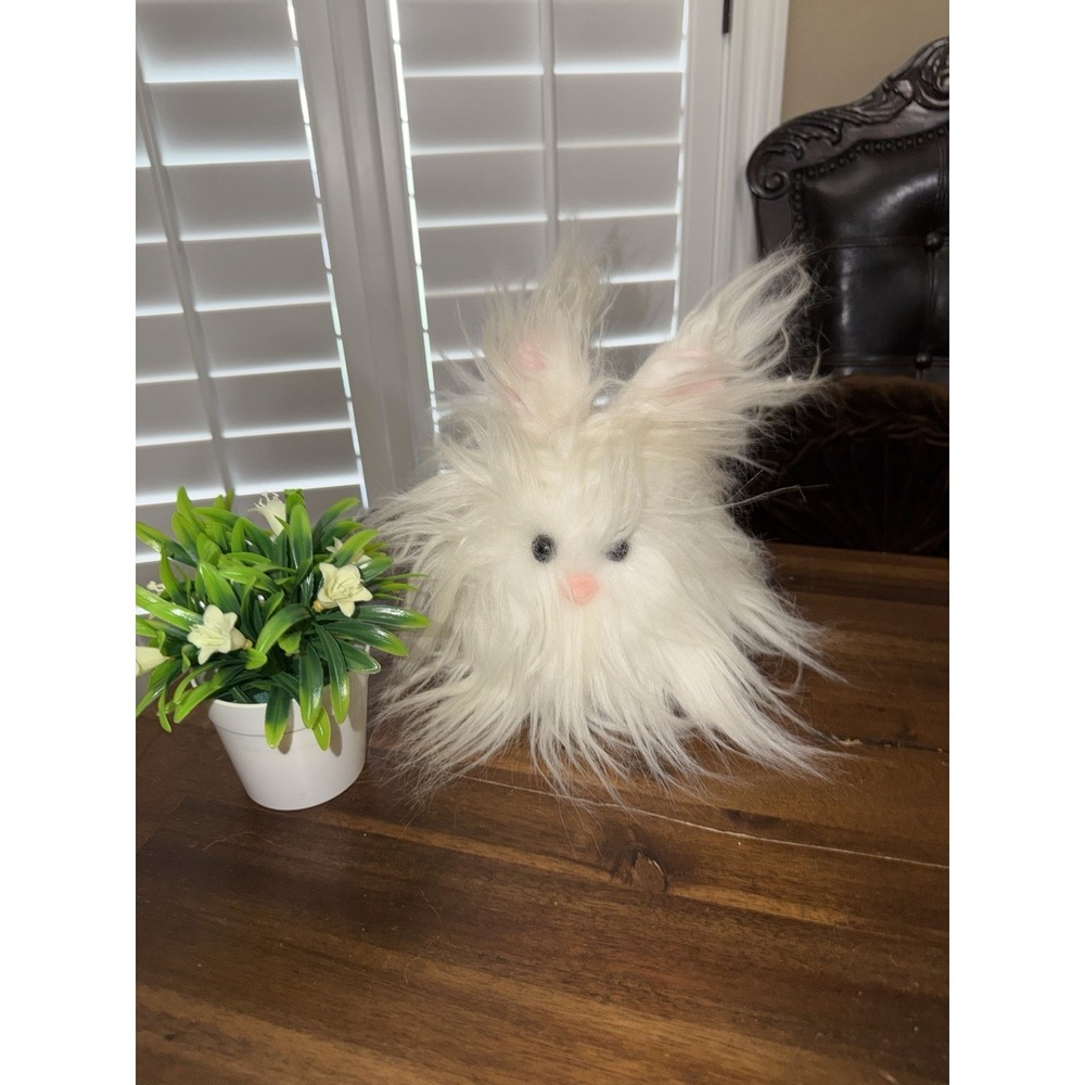 WishPets Puffpet BunBun White Bunny Rabbit Plush 6" Stuffed Animal‎ Not Tested